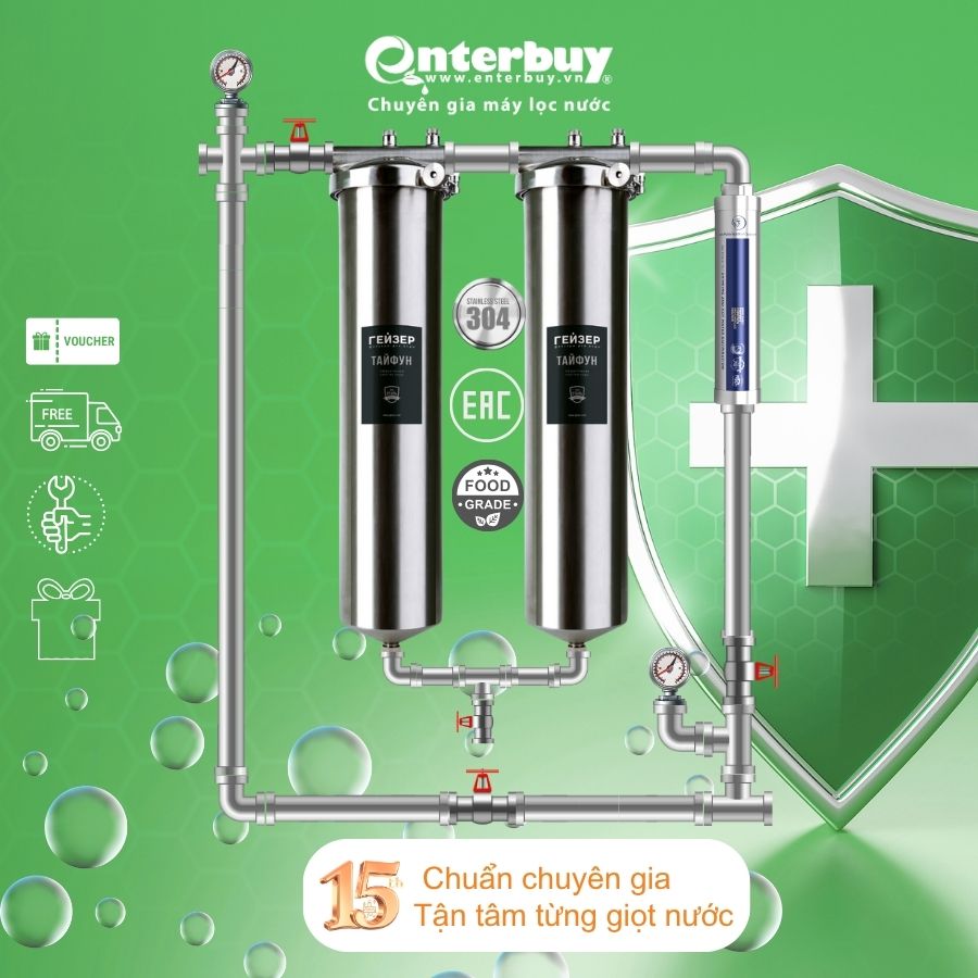 Hệ thống lọc nước tổng đầu nguồn Geyser Ecotar 2F1A