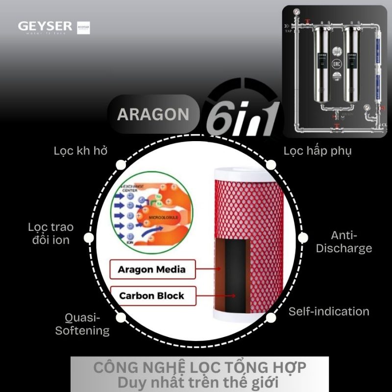 Hệ thống lọc nước tổng đầu nguồn Geyser Ecotar 2F2A