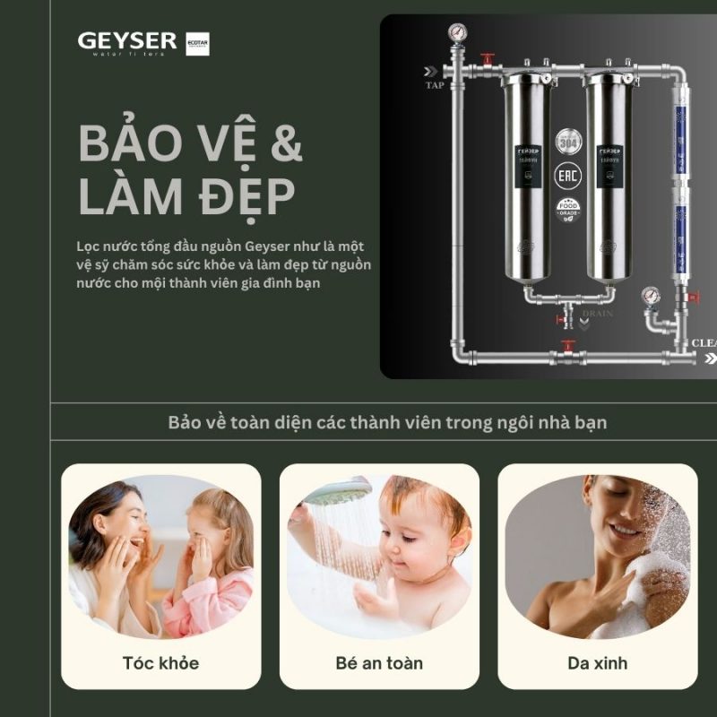 Hệ thống lọc nước tổng đầu nguồn Geyser Ecotar 2F2A