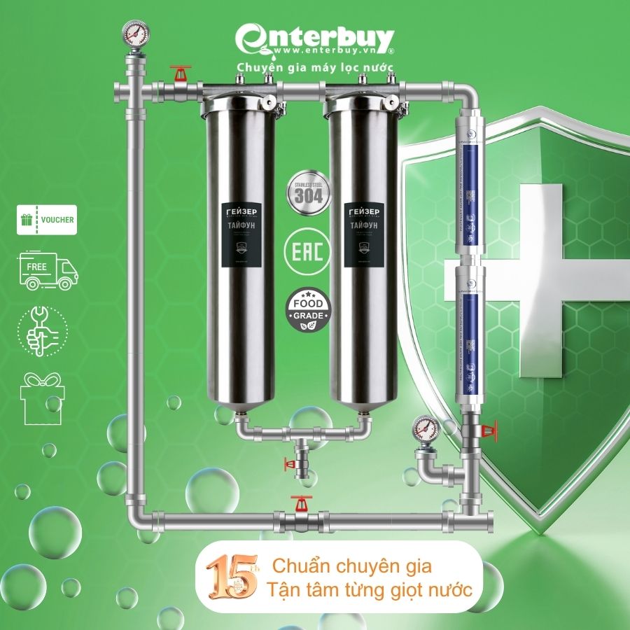 Hệ thống lọc nước tổng đầu nguồn Geyser Ecotar 2F2A
