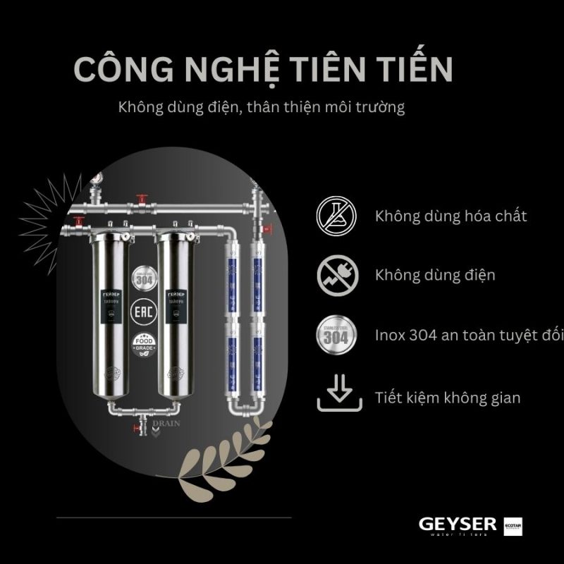 Hệ thống lọc nước tổng đầu nguồn Geyser Ecotar 2F4A