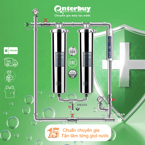 Hệ thống lọc nước tổng đầu nguồn Geyser Ecotar 2F1A
