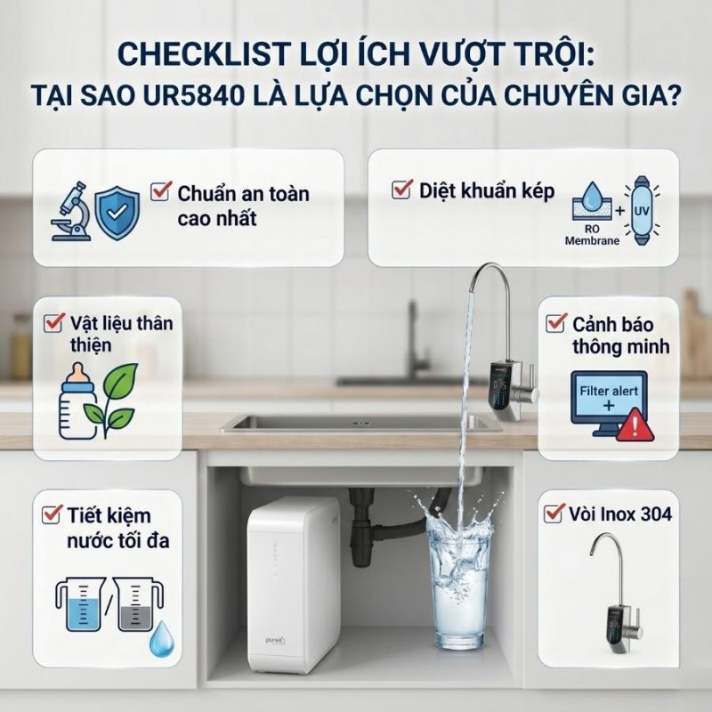 Máy lọc nước RO Pureit UR5840 