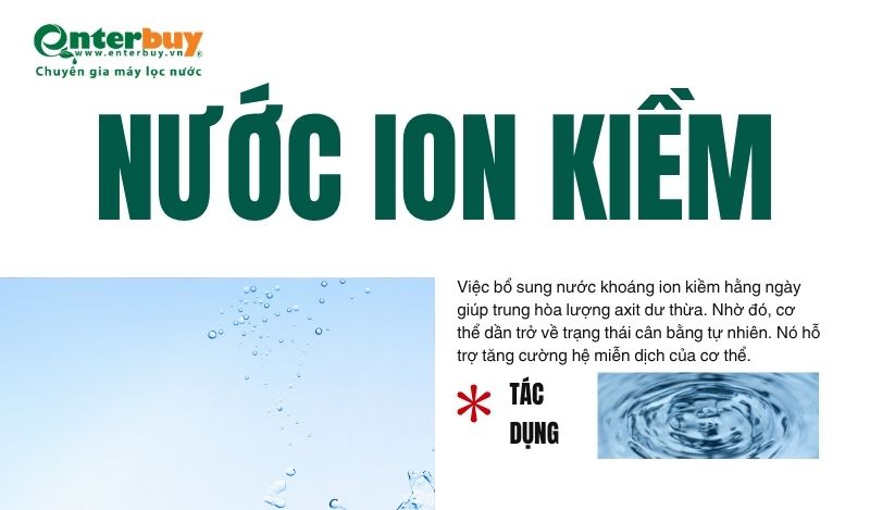Nước khoáng ion kiềm hỗ trợ điều tiết axit dư thừa