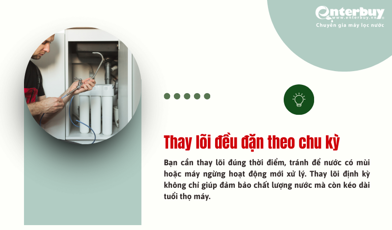 Thay lõi đúng hạn để tránh giảm hiệu quả lọc