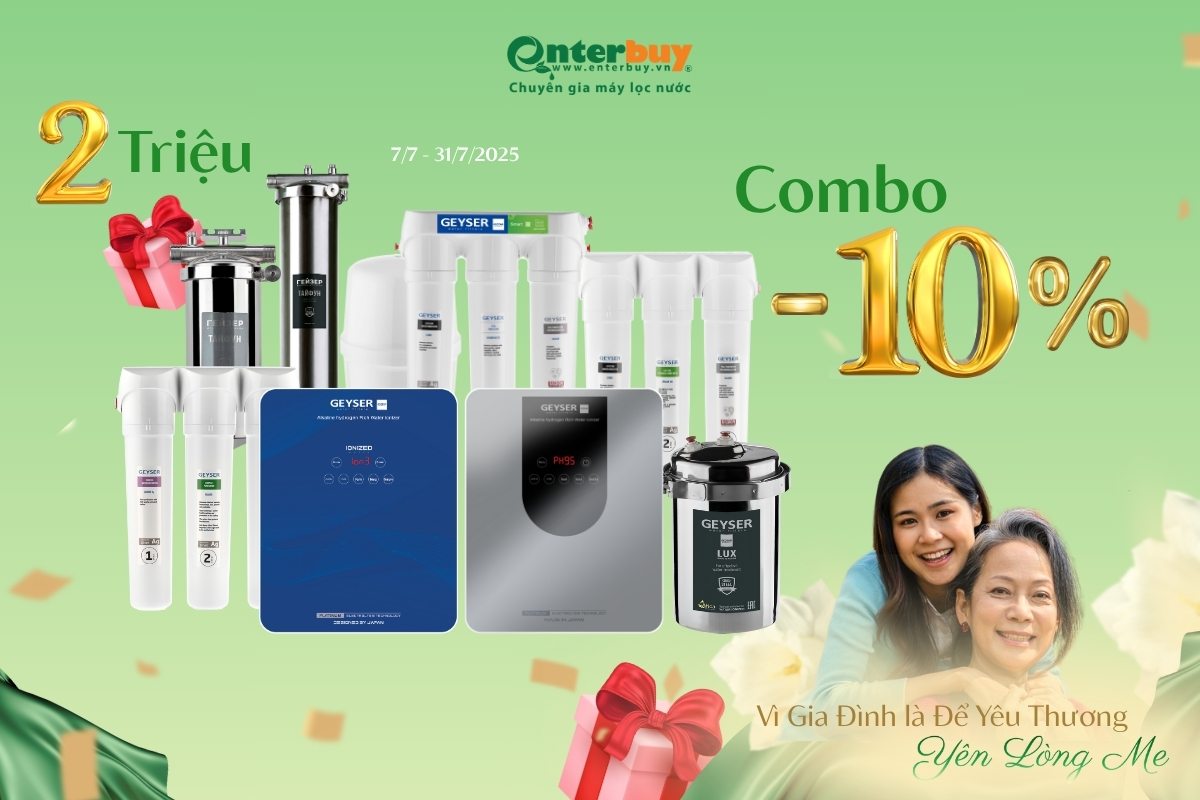 Sale sinh nhật 15 tuổi, máy lọc nước chiết khấu đến 50%