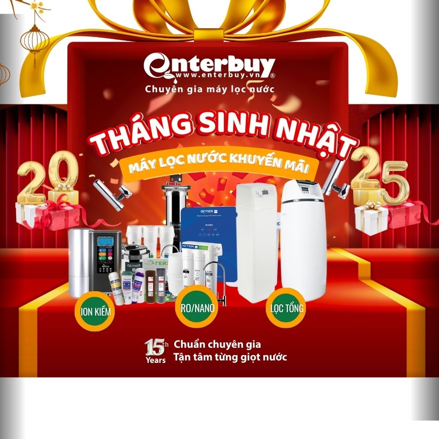 Sale sinh nhật 15 tuổi, máy lọc nước chiết khấu đến 50%