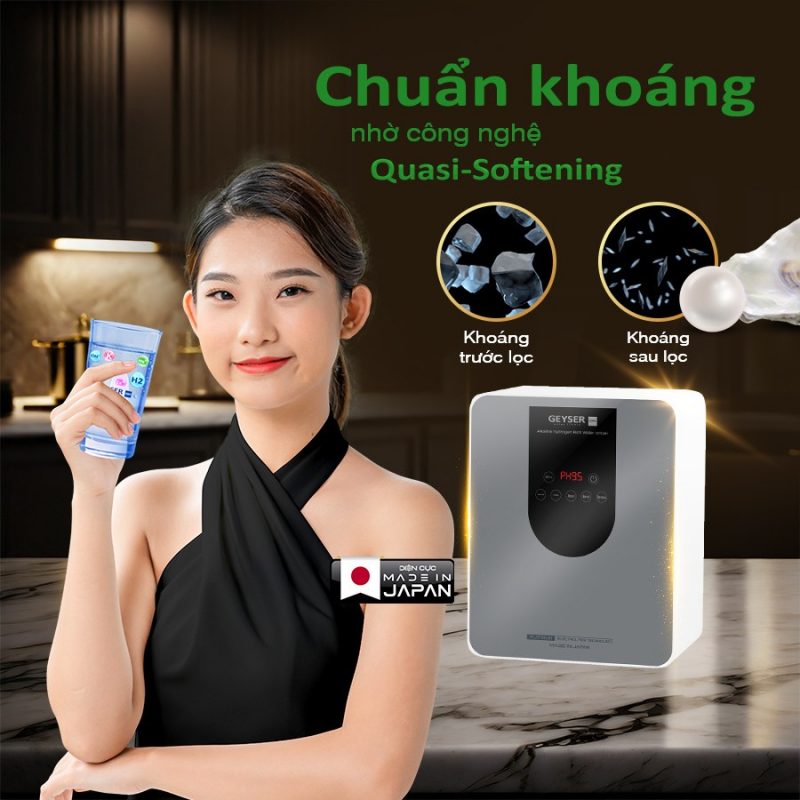 Máy lọc nước ion kiềm giàu hydro Geyser Ecotar 9 Pro