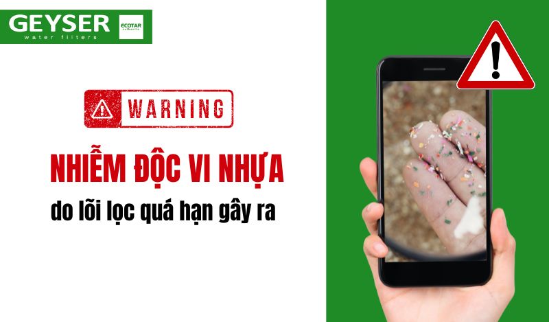 Nhiễm độc vi nhựa do không thay lõi lọc định kỳ