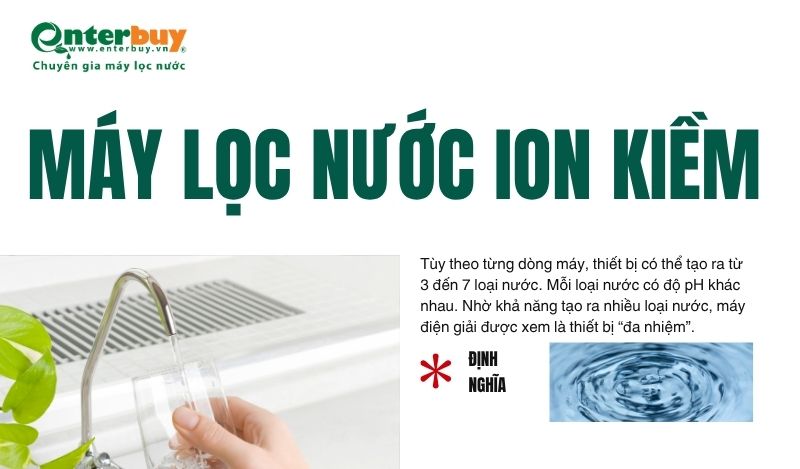 Máy ion kiềm có thể tạo ra nhiều loại nước khác nhau
