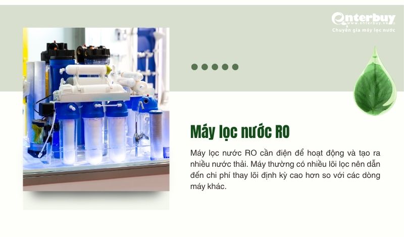 Máy lọc nước RO cần điện để hoạt động