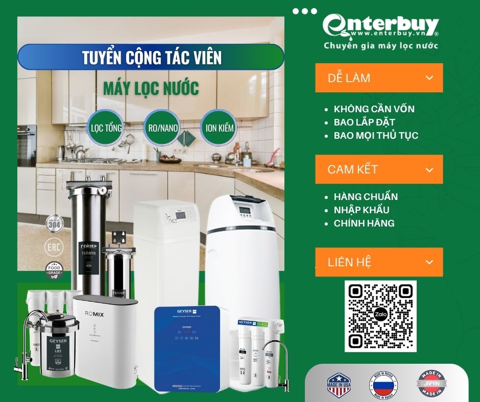 Enterbuy tuyển cộng tác viên máy lọc nước chuyên nghiệp