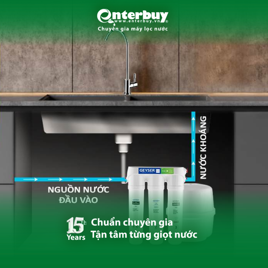 Máy lọc nước âm tủ Geyser Ecotar 5 Smart