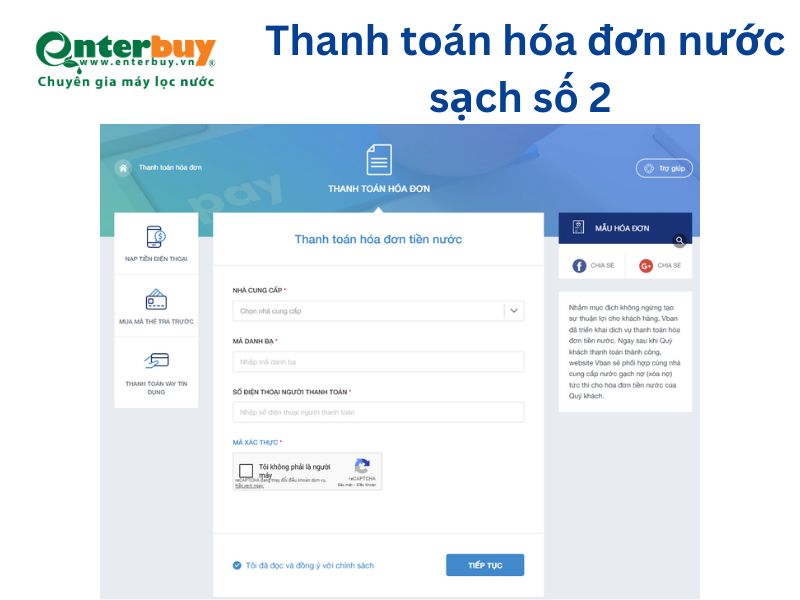 Nhập thông tin thanh toán online