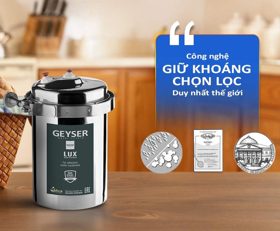 Máy lọc nước chuẩn khoáng Geyser Ecotar Lux