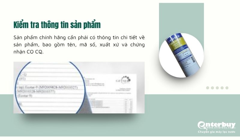 Kiểm tra các chứng nhận liên quan để đảm bảo sản phẩm chính hãng