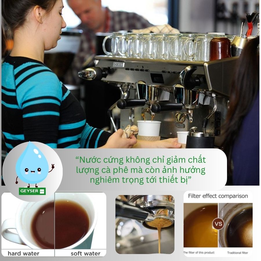 Ảnh hưởng nước cứng tới máy pha cà phê và hương vị món uống