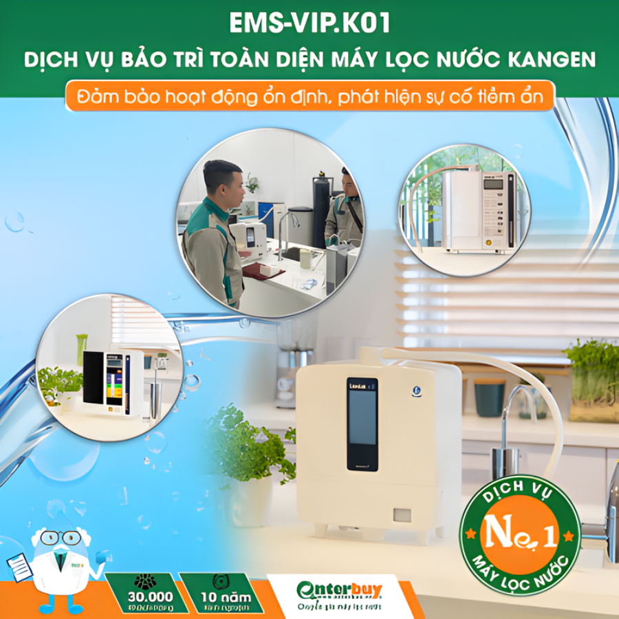 Dịch vụ VIP bảo trì toàn diện máy lọc nước Kangen