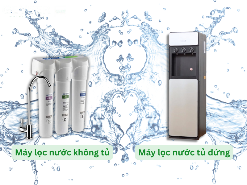 So sánh máy lọc nước không tủ và máy lọc nước tủ đứng cồng kềnh