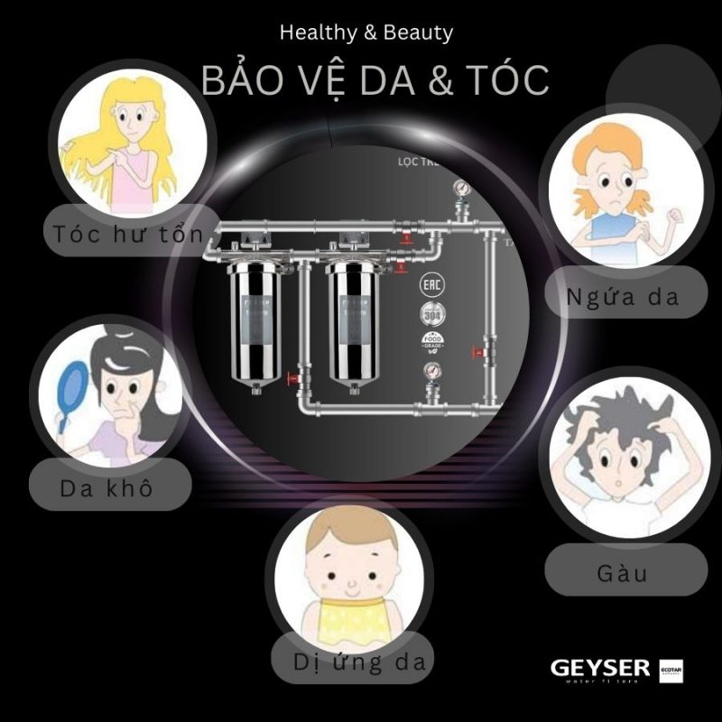 Lọc tổng đầu nguồn âm trần cho căn hộ chung cư Geyser Ecotar 2Fs