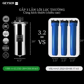 Lọc tổng đầu nguồn âm trần cho căn hộ chung cư Geyser Ecotar 2Fs