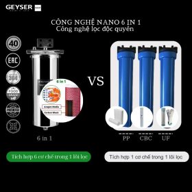 Lọc tổng đầu nguồn âm trần cho căn hộ chung cư Geyser Ecotar 2Fs