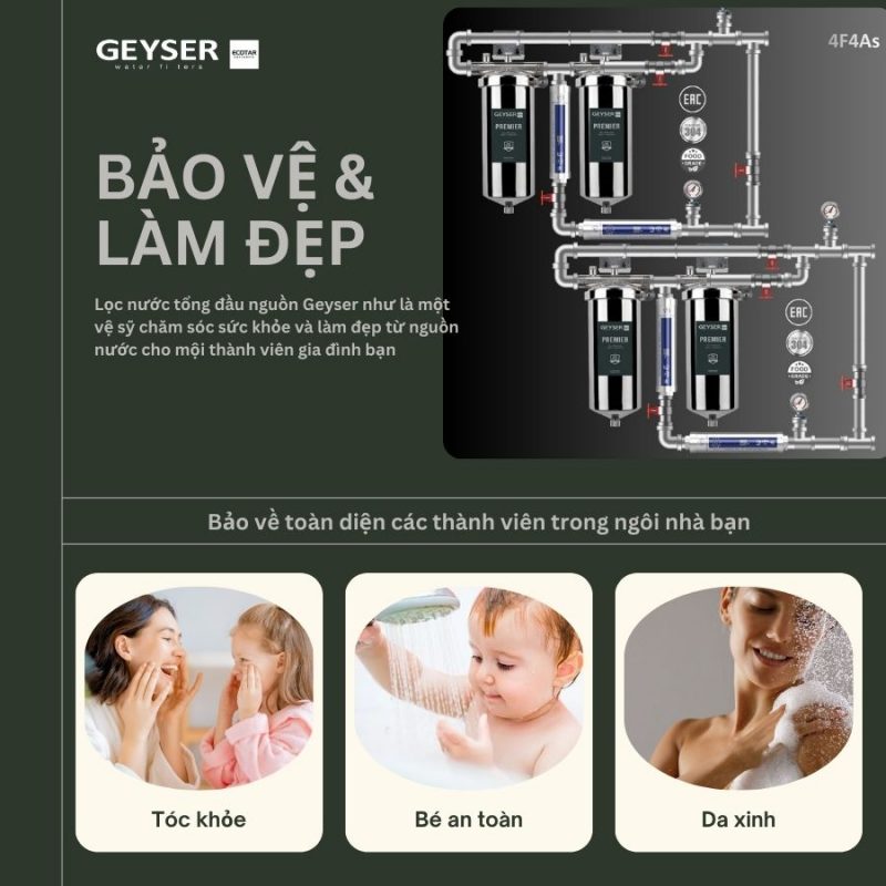 Lọc tổng đầu nguồn âm trần chất lượng cho Penthouse Geyser Ecotar 4F4As