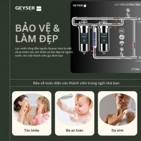 Lọc tổng đầu nguồn trên đường ống lắp âm trần cho căn hộ chung cư Geyser Ecotar 2F2Ss