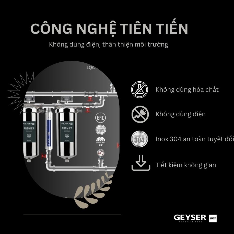 Ưu điểm của lọc tổng đầu nguồn trên đường ống 2F1As