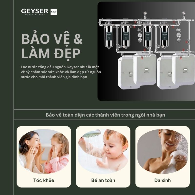 Lọc tổng đầu nguồn âm trần cho căn hộ chung cư Penthouse Geyser Ecotar 4F4Ss