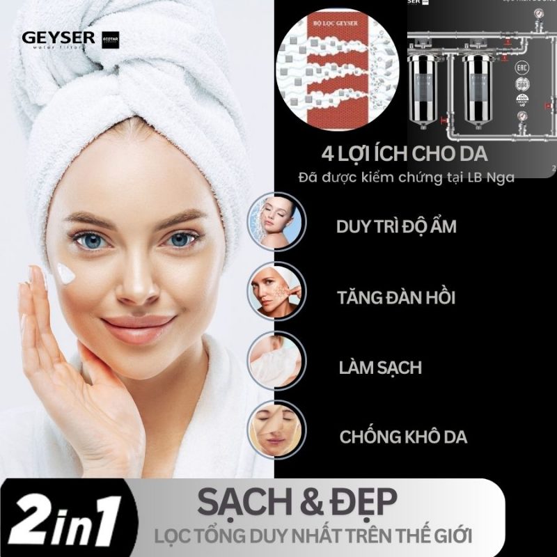 Lọc tổng đầu nguồn âm trần cho căn hộ chung cư Geyser Ecotar 2Fs
