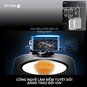 Lọc tổng âm trần trên đường ống Geyser Ecotar 2F2Ss làm mềm nước bằng công nghệ thông minh
