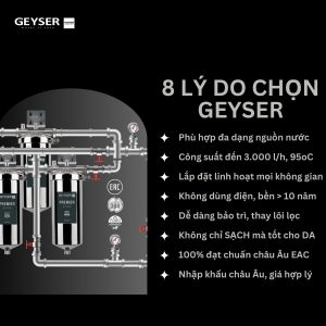 Lý do nên lắp lọc tổng đầu nguồn cho chung cư nước nóng nguội trực tiếp Geyser Ecotar 3Fs