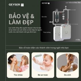 Lọc tổng đầu nguồn trên đường ống lắp âm trần cho căn hộ chung cư Geyser Ecotar 1F2Ss