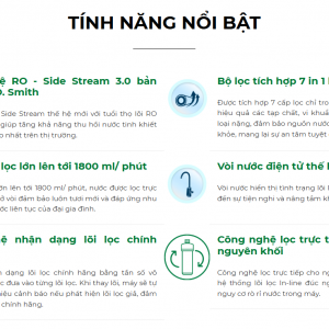 Tính năng nổi bật của máy lọc nước A.O.Smith R700SLIM