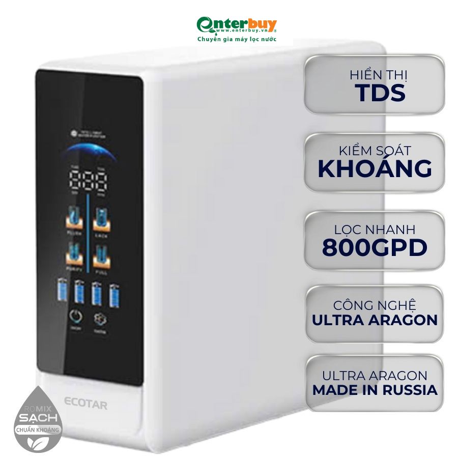 Đặc điểm nổi bật của máy lọc nước chuẩn khoáng Geyser Ecotar 9 Lux Romix