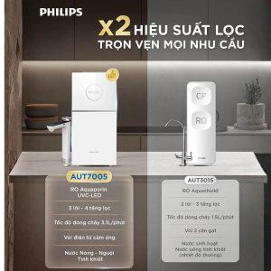 So sánh giữa máy lọc nước Phiplips AUT7005 và AUT3015