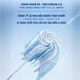 Máy lọc nước A.O.Smith X1000 để gầm chất lượng tuổi thọ lõi lọc cao nhất hiện nay