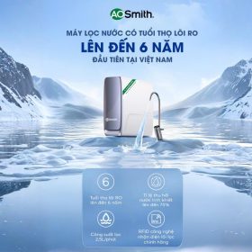Máy lọc nước A.O.Smith X1000 để gầm chất lượng tuổi thọ lõi lọc cao nhất hiện nay