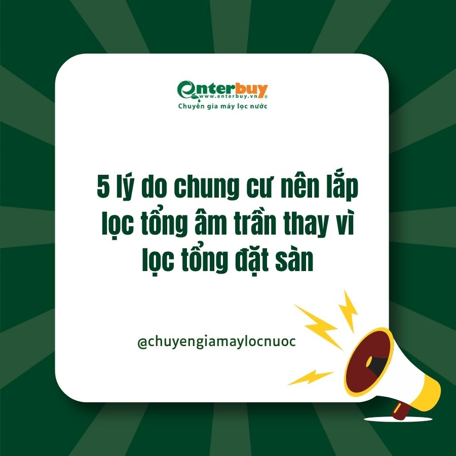 5 lý do chung cư nên lắp lọc tổng âm trần thay vì lọc tổng đặt sàn