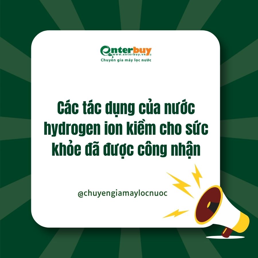 Các tác dụng của nước hydrogen ion kiềm cho sức khỏe đã được công nhận