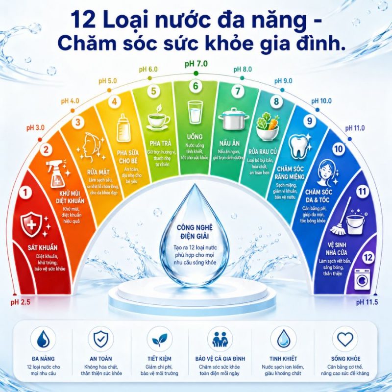 Máy lọc nước điện giải ion kiềm Robot ionSmart 1112 chính hãng dịch vụ tốt