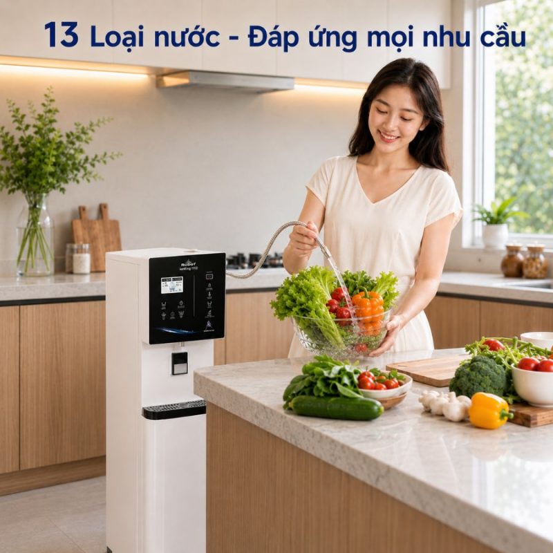 Máy lọc nước iON kiềm Robot ionKing 1113 tạo 13 loại nước tốt
