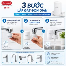 Thiết bị lọc nước lắp tại vòi Cleansui EF401
