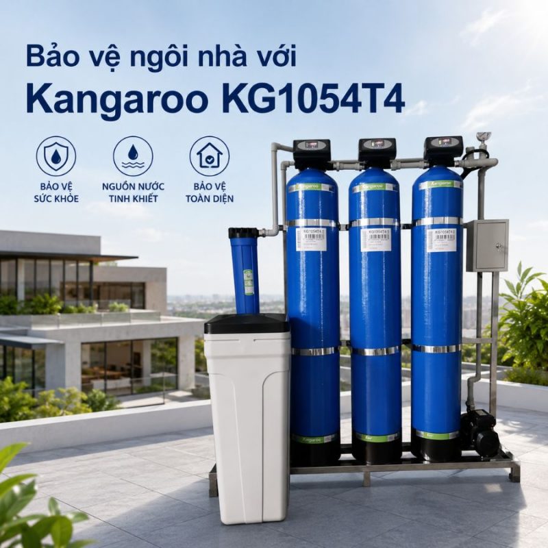 Bộ lọc nước tổng đầu nguồn Kangaroo KG1054T4, Van tự động