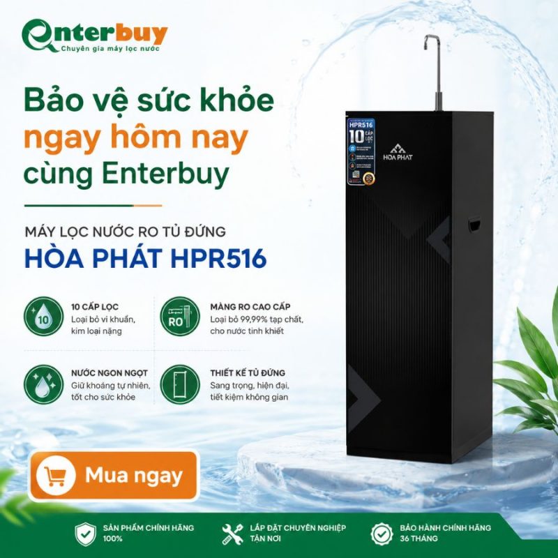 Máy lọc nước RO tủ đứng Hòa Phát HPR516