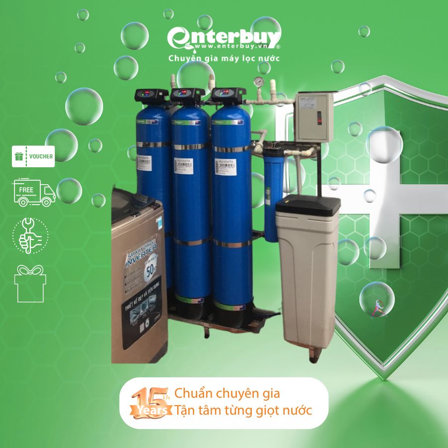 Bộ lọc tổng Kangaroo 4 cấp KG1054LT-4 van tự động 1000l/h siêu lọc