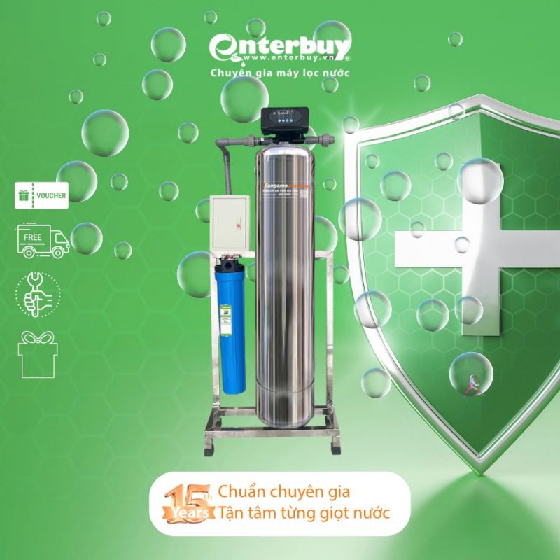 Bộ lọc tổng đầu nguồn gia đình KG1054TL1-INOX, Van tự động