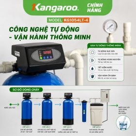 Bộ lọc tổng Kangaroo 4 cấp KG1054LT-4 van tự động 1000l/h siêu lọc