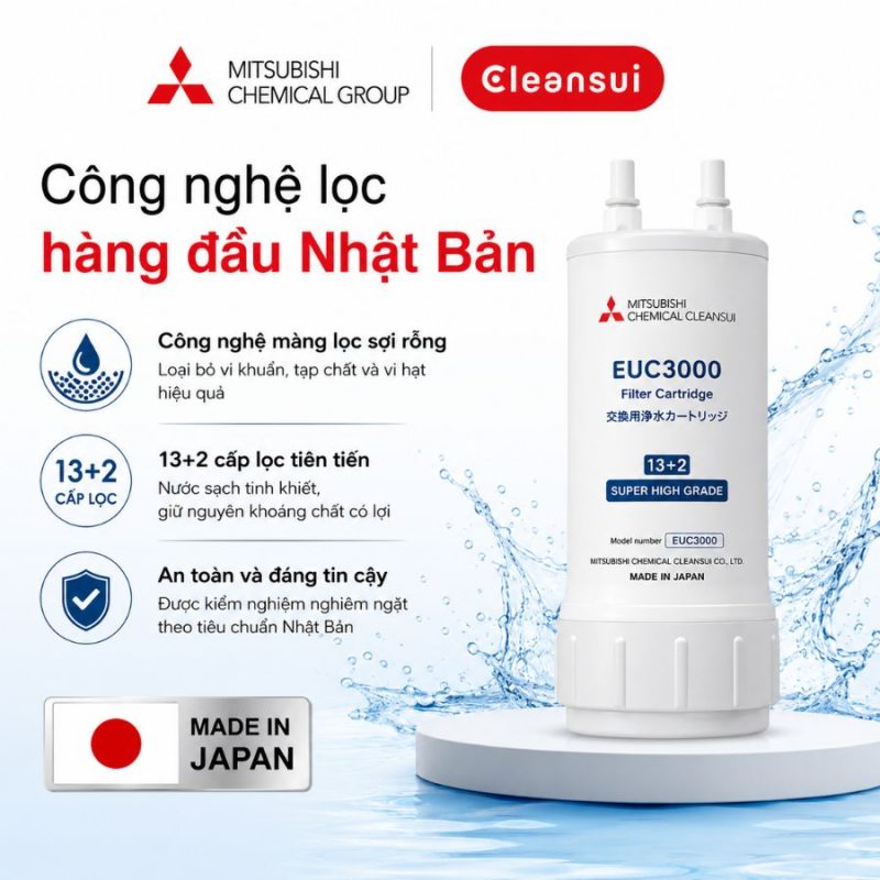 Thiết bị lọc nước tích hợp nóng lạnh Mitsubishi Cleansui CWMF-500E